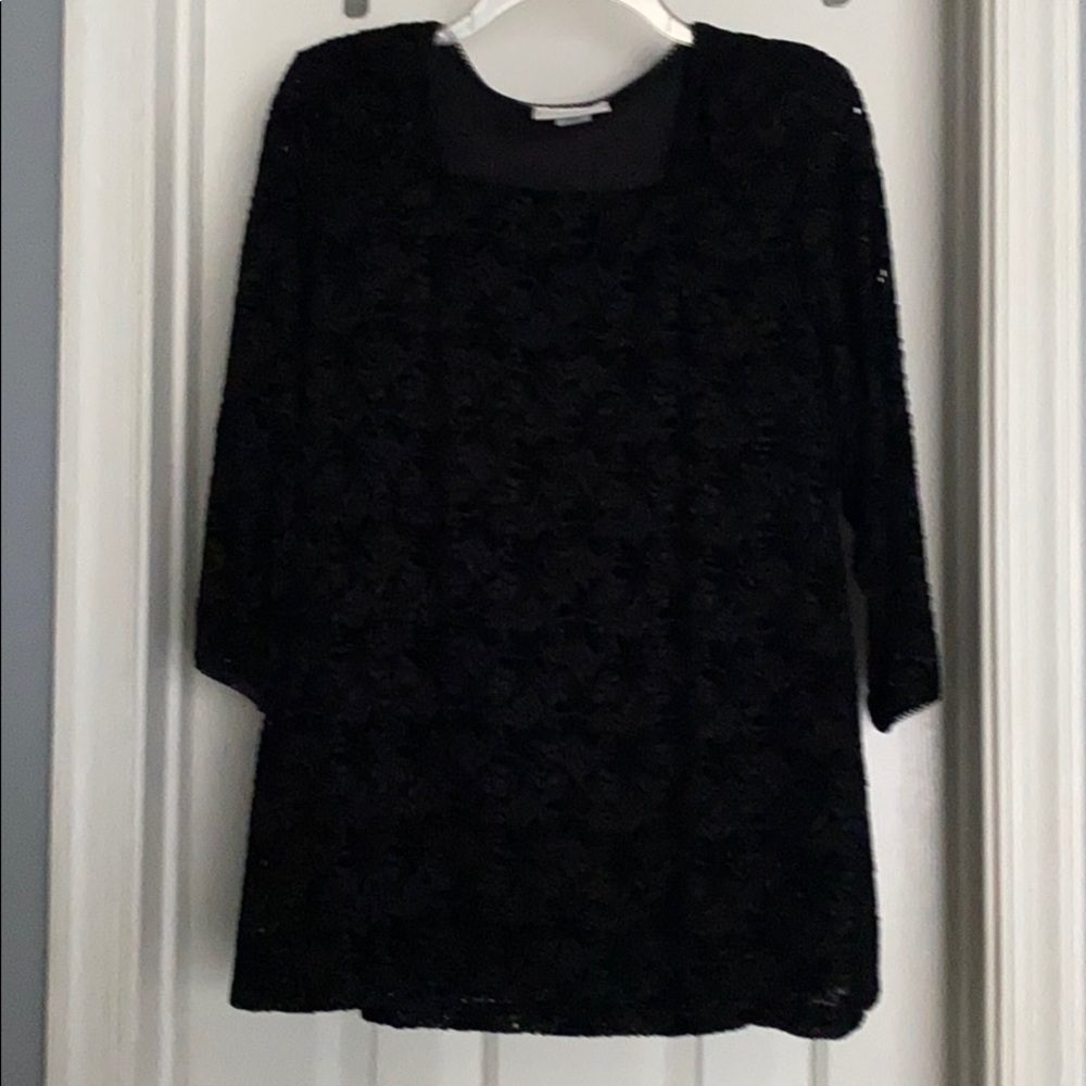 Black Top with lace overlay